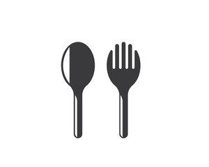 fork,spoon logo icon vector illustration