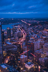 Fototapeta premium Downtown Seattle Washington at Sunset