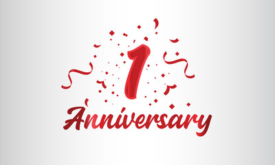 Anniversary celebration background. with the 1st number in gold and with the words golden anniversary celebration.