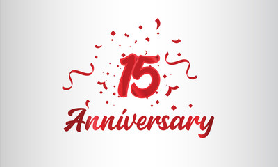 Anniversary celebration background. with the 15th number in gold and with the words golden anniversary celebration.