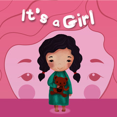 It's a Girl Vector 