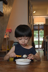 cute boy eating food your himself have fun