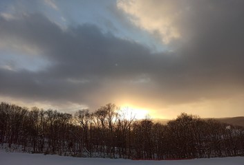 夕陽　夕日　夕景　夕方　サンセット