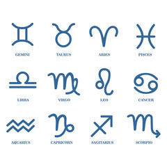zodiac sign icon vector design symbol
