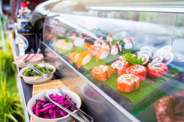 sushi and sushi shop street food