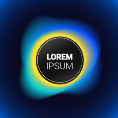 dynamical colorful gradient form abstract banner flowing liquid shape fluid color badge modern graphic element copy space vector illustration