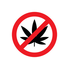 warning icon, dont marijuana icon