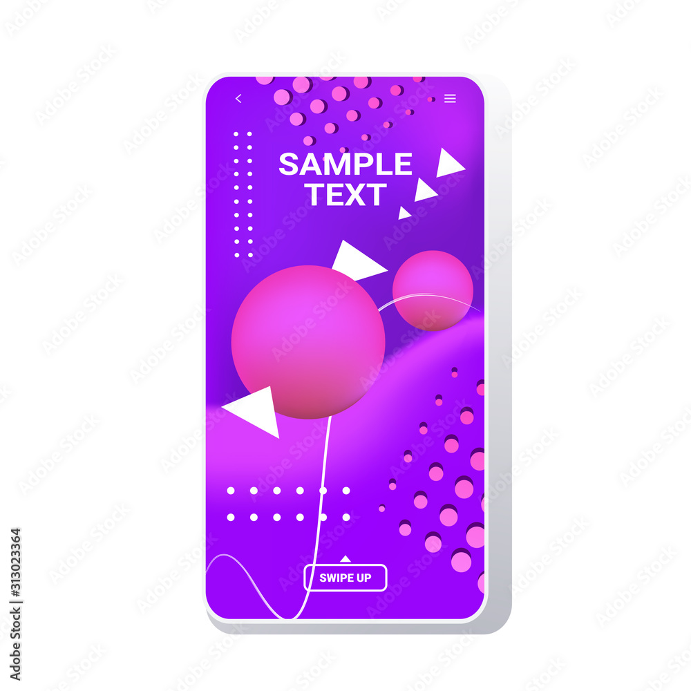 Poster web template dynamical colorful gradient abstract banner flowing liquid shape fluid color smartphone