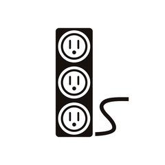 electric multy plug isolated icon