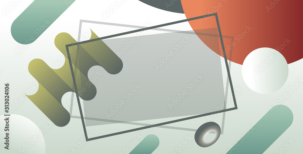 Poster dynamical colored forms gradient abstract background template