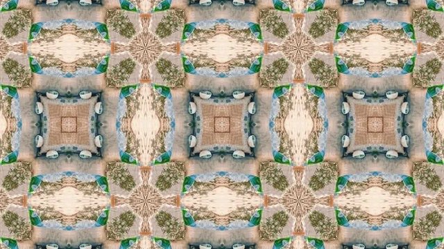 mosaic in park guell in barcelona spain kaleidoscope