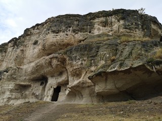 Cave town in the mountains