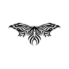 Eagle vector silhouette,tribal abstract illustration