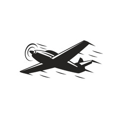 Fototapeta na wymiar Vintage plane logo. vintage, plane, logo, aeroplane, air, aircraft, airplane, airport, aviation, aviator, company, concept, tourism, transport, transportation, travel, emblem, expedition, flight