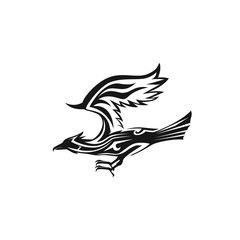 Eagle vector silhouette,tribal abstract illustration