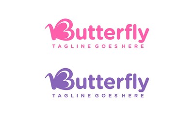 Butterfly for logo design vector editable