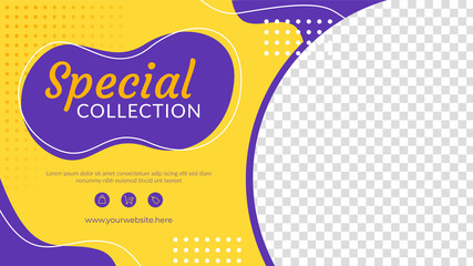 Special collection banner template. Promotion sale banner for website, flyer and poster