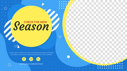 New season banner template. Promotion sale banner for website, flyer and poster