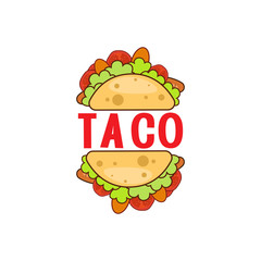 Taco logo template vector illustration Vector