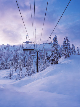 chairlift in ski resort