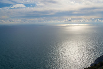 Shining water surface of the Mediterranean sea 