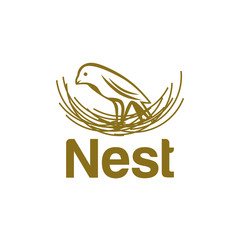 Nest Logo Design Vector for Icon and factory Logo