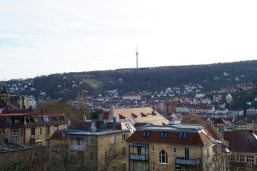 View over Stuttgart, capital of Baden-Wuerttemberg, Germany