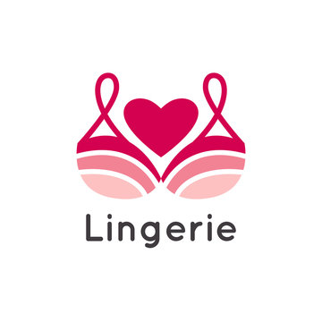 Lingerie lady bra Logo Vector Illustration Template Stock Vector