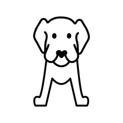 Dog icon vector simple design