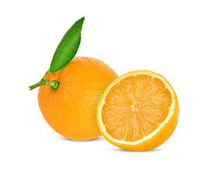Orange on white background
