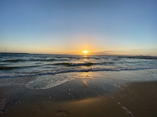 sunset over the sea