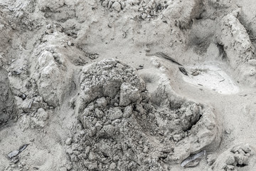 Naklejka premium Mixing building concrete close up as background.