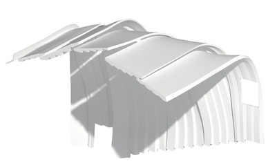 3D model, BIM object. Acoustic shell of the concert hall