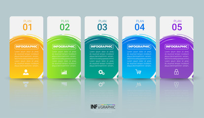 Set of Infographics banners with watercolors splash design.can be used for workflow layout, diagram, web design. Creative banner, label vector.