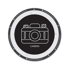 Photo Camera Circle line Icon