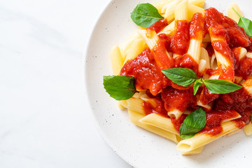 Penne pasta in tomato sauce