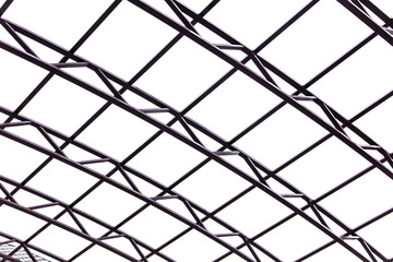 The metal structure of the canopy