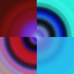 Red blue abstract background with rainbow