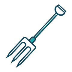 Fork garden icon in white background