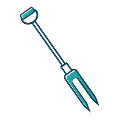 Fork garden icon in white background
