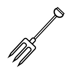 Fork garden icon vector in simple design
