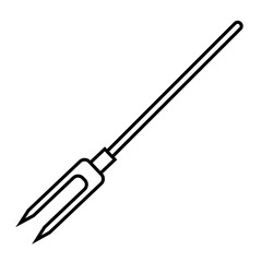 Fork garden icon vector in simple design