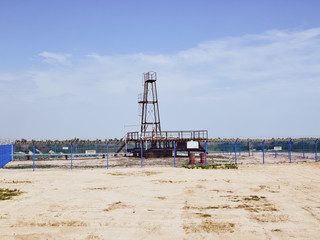 Oil well. The equipment and technologies on oil fields