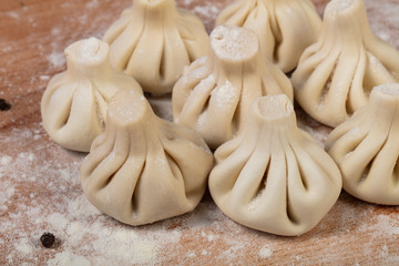 Georgian raw Khinkali