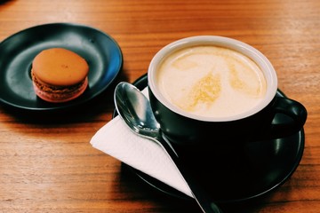 Coffee and macaroon
