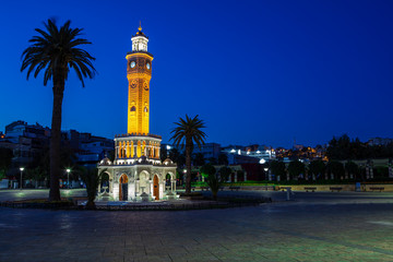 Fototapeta premium Izmir clock tower. The famous clock tower became the symbol of Izmir