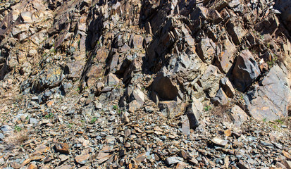 Rocks in the mountains as background