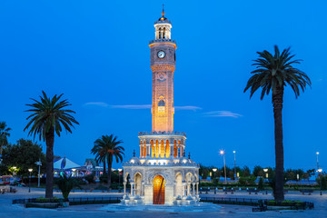 Izmir clock tower. The famous clock tower became the symbol of Izmir