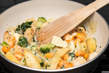 schnelles Essen Gemüsepfanne