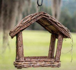 wooden bird house